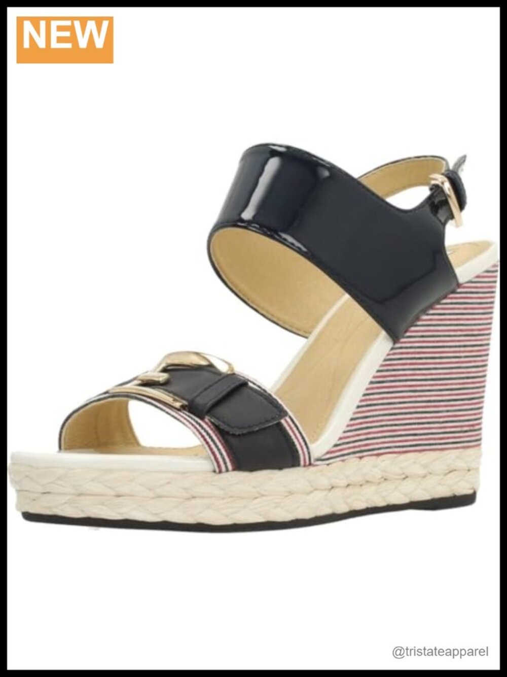 Women's Platform Wedge Sandals Slingback Buckle Open Toe Casual